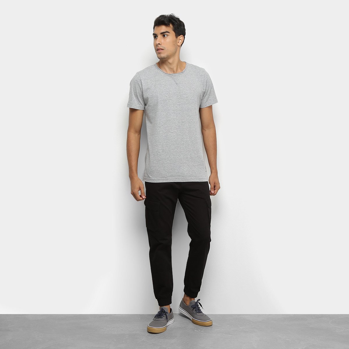 calça sarja watkins & krown cargo jogger masculina